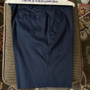 Nike Men's Dark Blue Flat Front Shorts